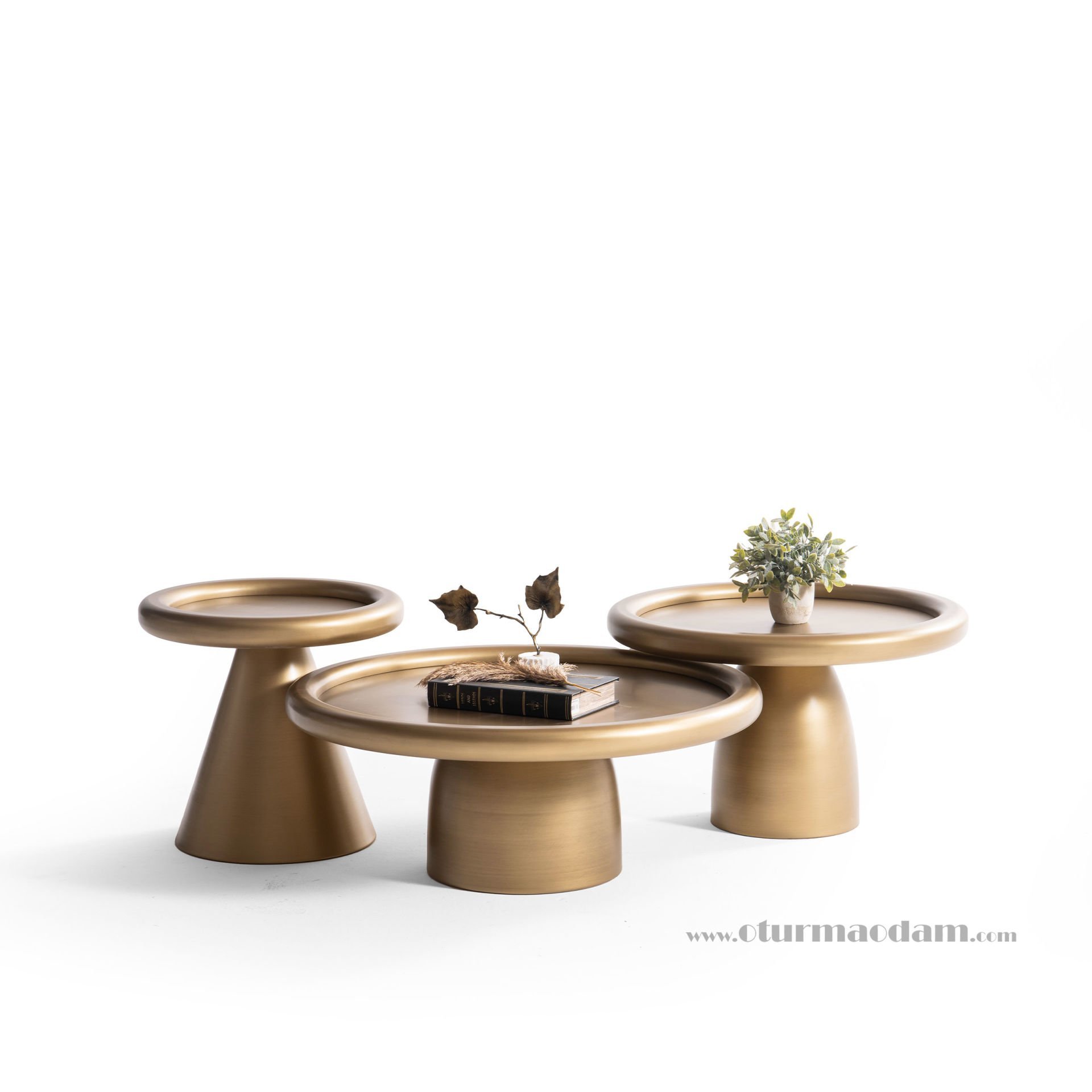 Pirinç Mantar Sehpa Seti