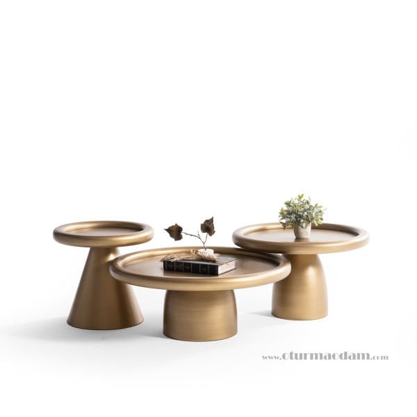 Pirinç Mantar Sehpa Seti