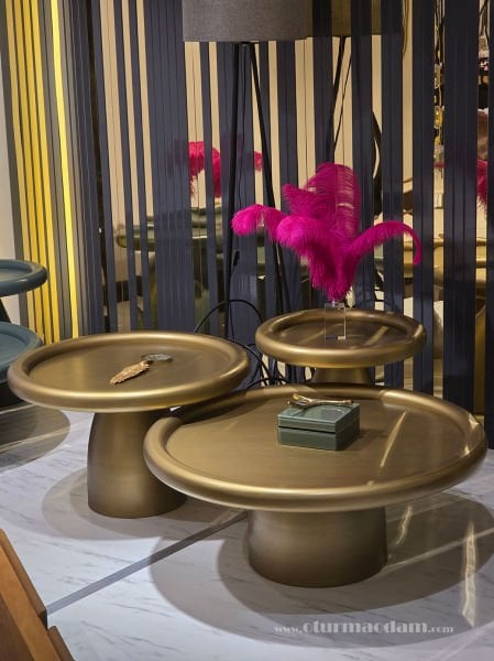 Pirinç Mantar Sehpa Seti