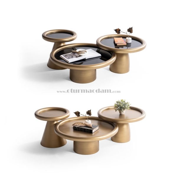 Pirinç Mantar Sehpa Seti