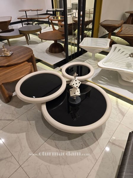 Ekru Mantar Sehpa Seti