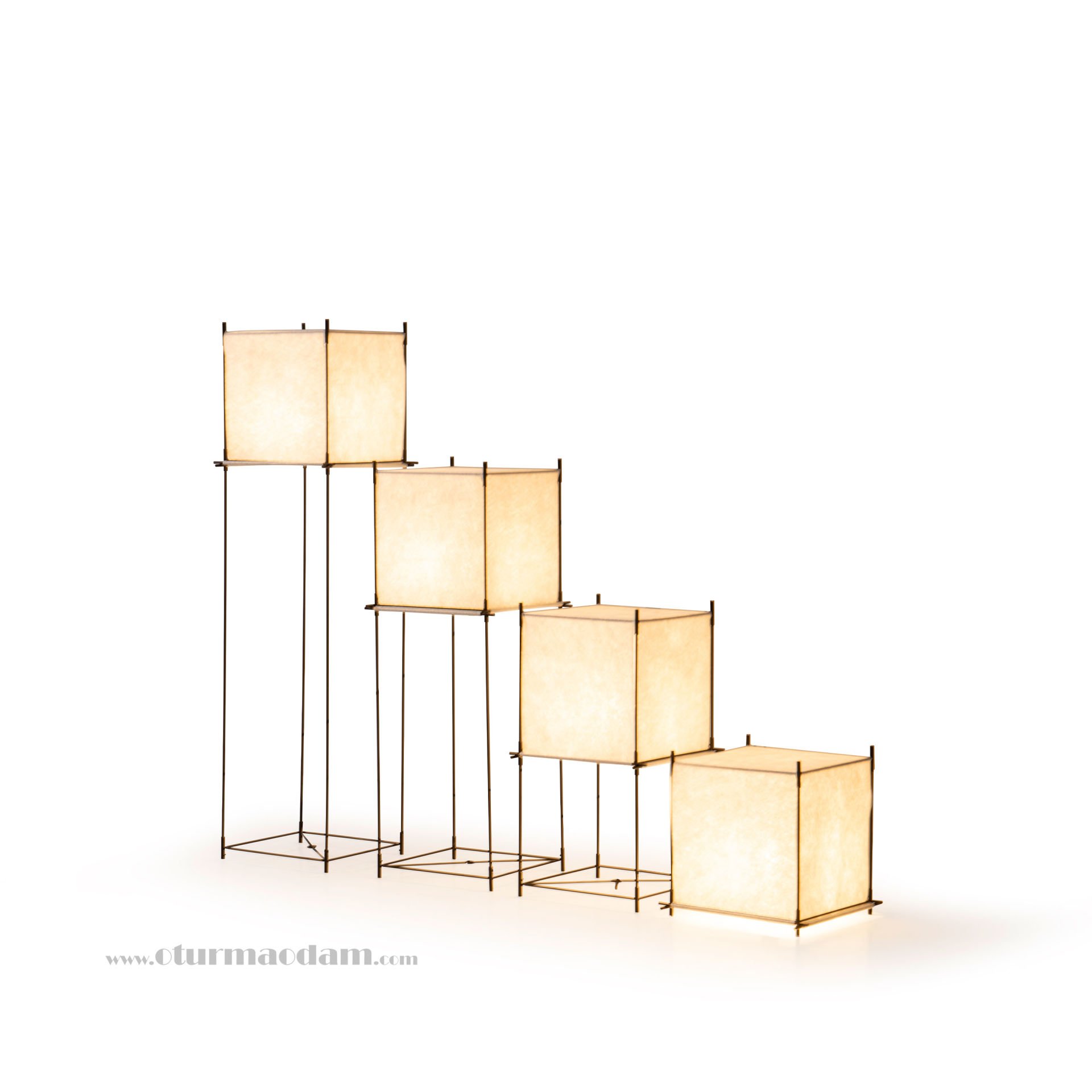 Dörtlü Küp Lambader