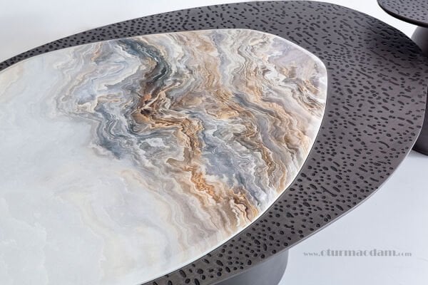 Gümüş Yaprak Sehpa