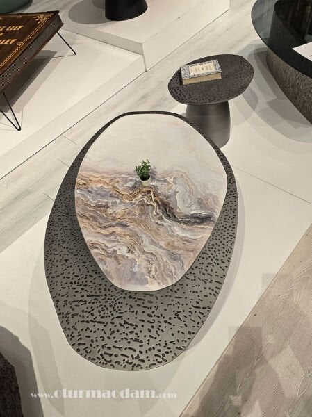 Gümüş Yaprak Sehpa