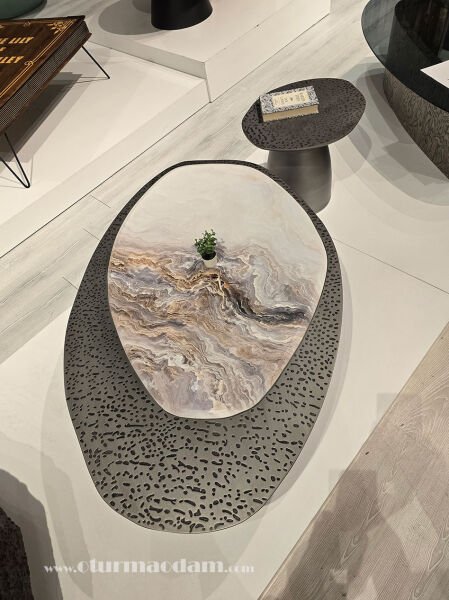 Gümüş Yaprak Sehpa