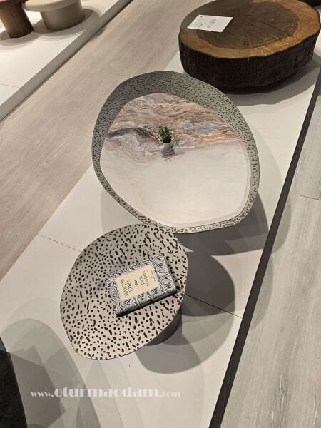 Gümüş Yaprak Sehpa