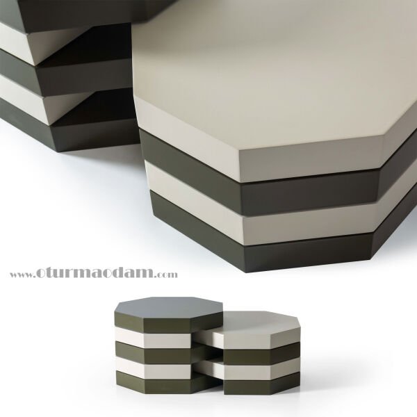 Sekizgen Prizma Sehpa