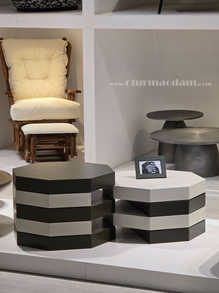 Sekizgen Prizma Sehpa