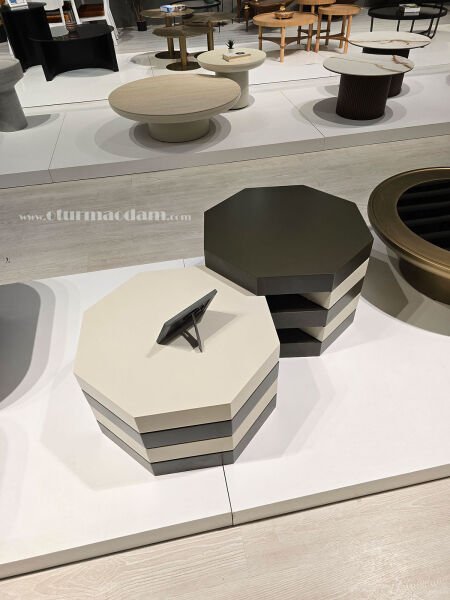 Sekizgen Prizma Sehpa