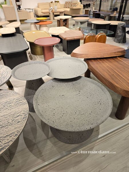 Gri Mantar Sehpa Seti