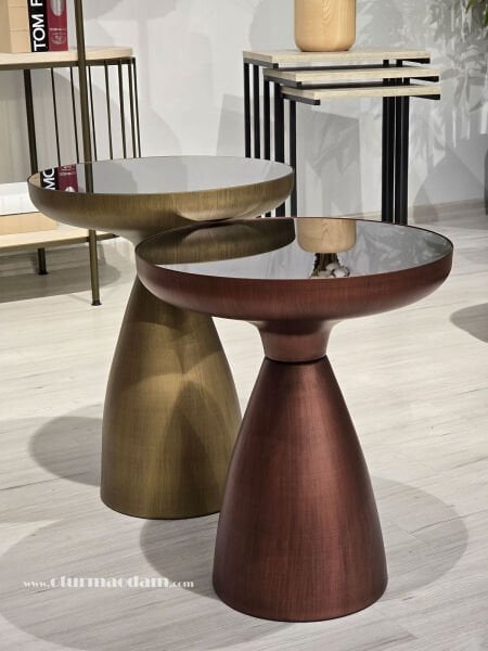 Pirinç Bakır Mantar Sehpa