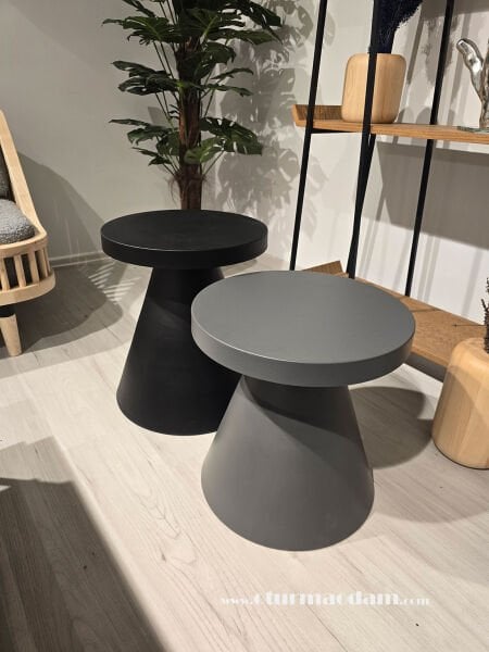 Siyah Gri Mantar Sehpa