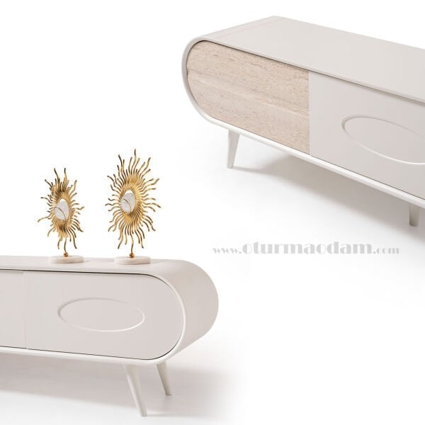 200 cm Oval Tv Sehpası