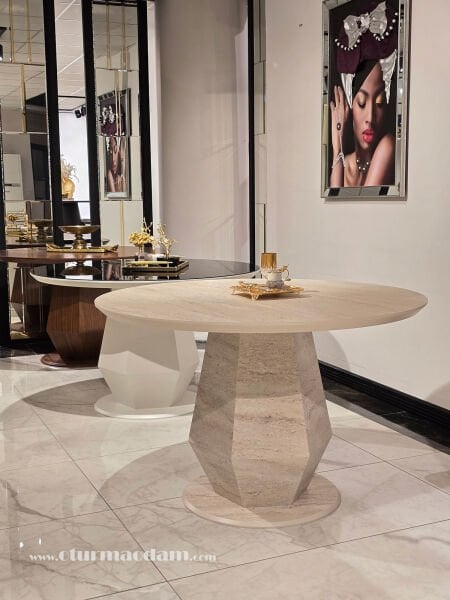 Kübik Beyaz Mantar Masa