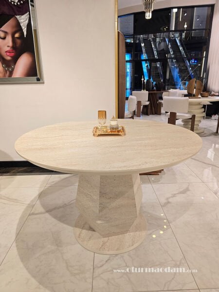 Kübik Traverten Mantar Masa