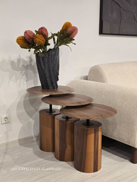 Ceviz Mantar Zigon Sehpa