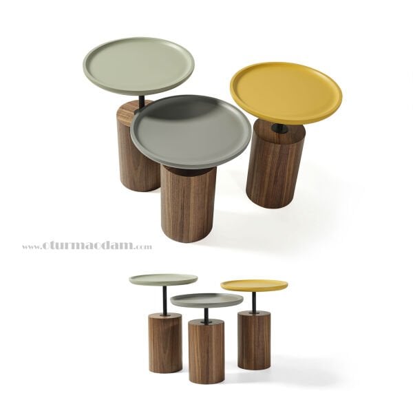 Ceviz Mantar Zigon Sehpa