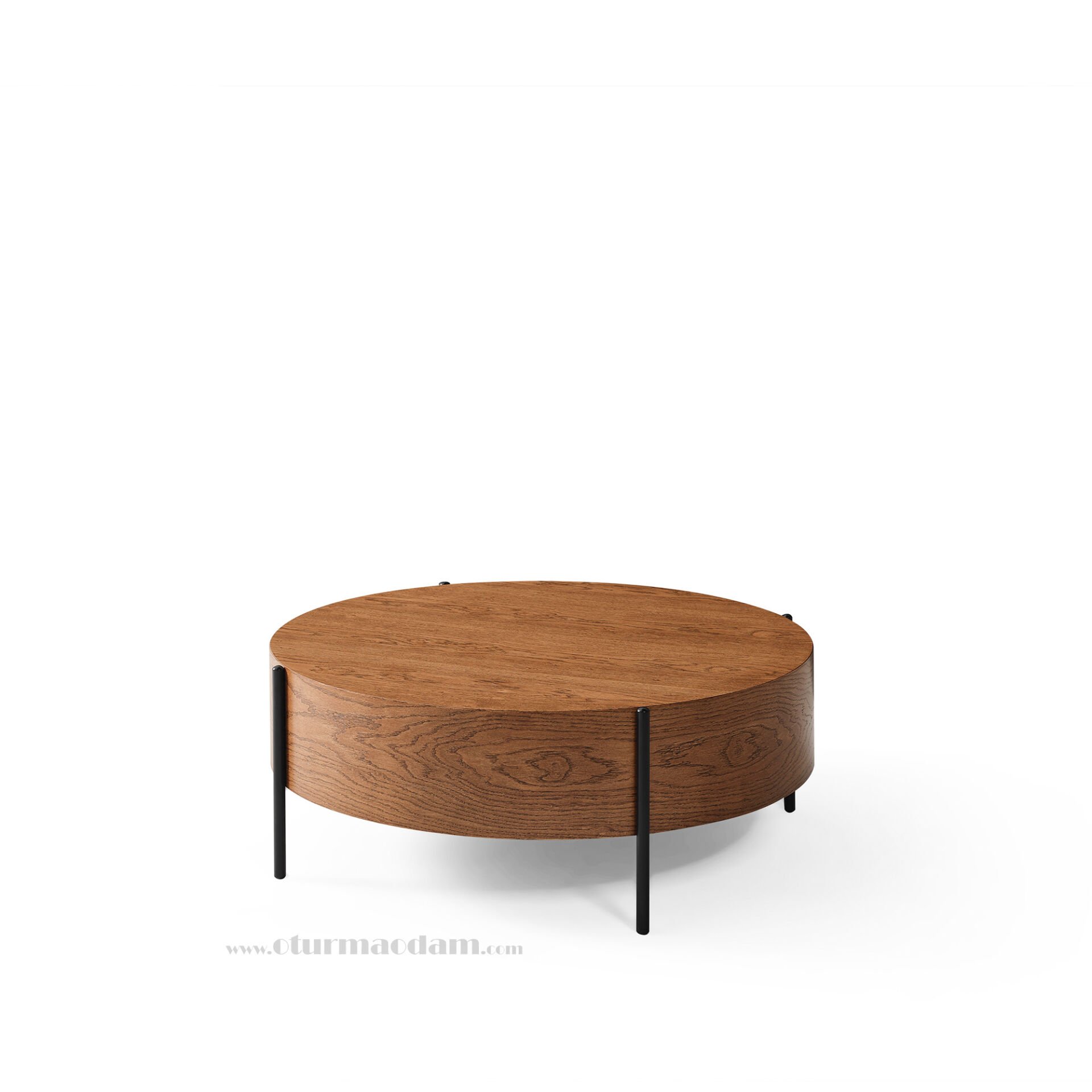 Meşe Silindir Orta Sehpa