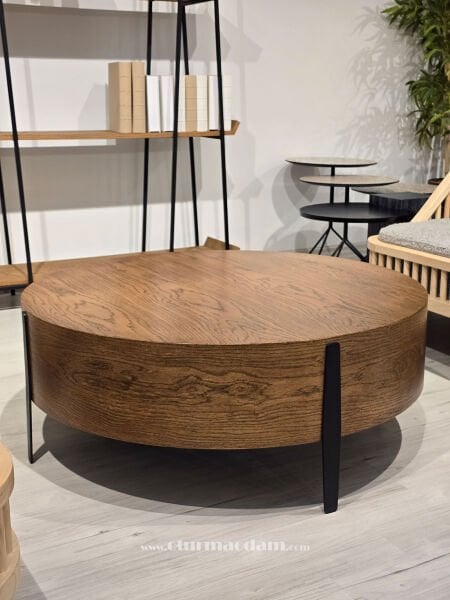 Meşe Silindir Orta Sehpa