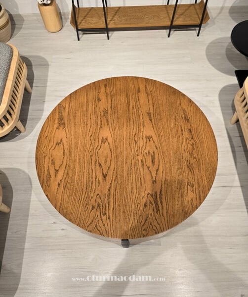 Meşe Silindir Orta Sehpa