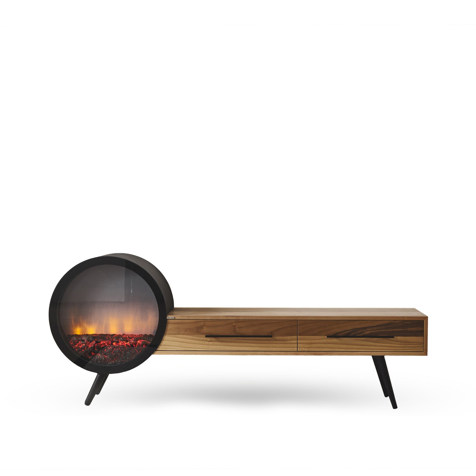 Yuvarlak Şömineli Tv Sehpası