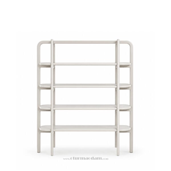 Kübik Krem Kitaplık